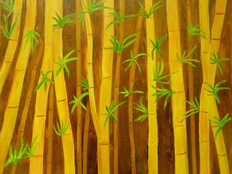 Bambú Amarillo (Óleo (65x54 cm)