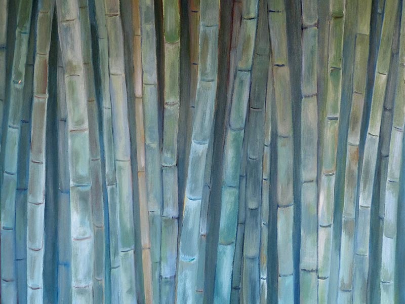 Bambú Verde (Óleo) (65x54 cm)